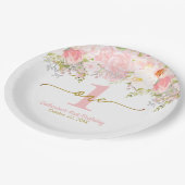 Assiettes En Carton Little Miss ONEderful Rose Roses Premier anniversa (Angle)