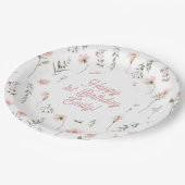 Assiettes En Carton Little Miss Onederland Fleur sauvage 1er anniversa (Angle)