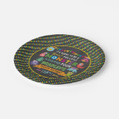 Assiettes En Carton Little Monster Chalkboard 4e fête d'anniversaire (Angle)