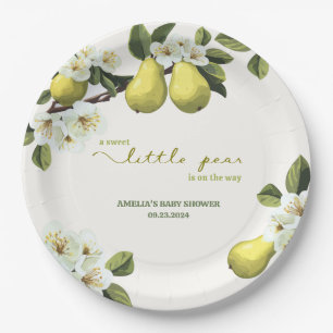 Assiettes En Carton Little Pear est sur le chemin du baby shower à thè