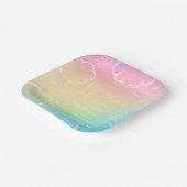 Assiettes En Carton Little Piece of Heaven Rainbow (Angulaire)