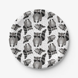 Assiettes En Carton Little Raccoon Rascal vient dîner