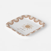 Assiettes En Carton Little Ray of Sunshine Boho Baby shower (Angulaire)