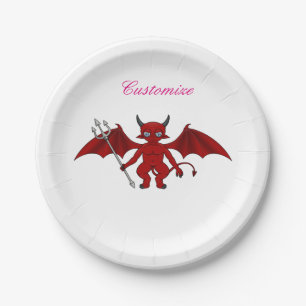 Assiettes En Carton Little Red Devil Thunder_Cove