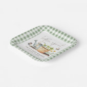 Assiettes En Carton Little Sprout Sage Gingham Garden Baby Shower  (Angulaire)