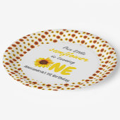 Assiettes En Carton Little Sunflower 1er anniversaire (Angle)