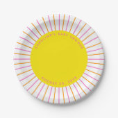 Assiettes En Carton Little Sunshine est sur le chemin Baby shower neut (Devant)
