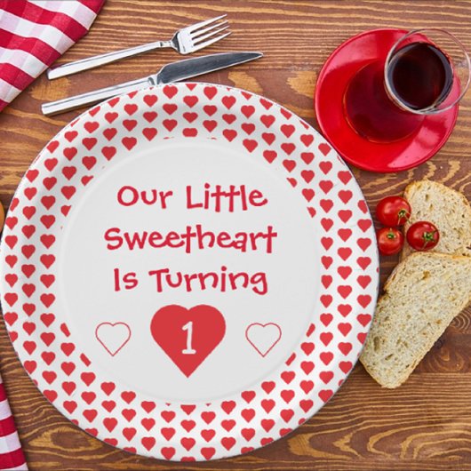 Assiettes En Carton Little Sweethee 1er anniversaire