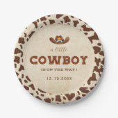 Assiettes En Carton Little Western Cowboy Baby shower (Devant)