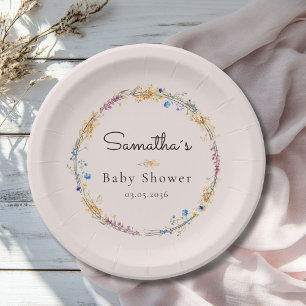 Assiettes En Carton Little Wildflower Boho Dream - Baby Shower