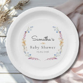 Assiettes En Carton Little Wildflower Boho Dream - Baby Shower