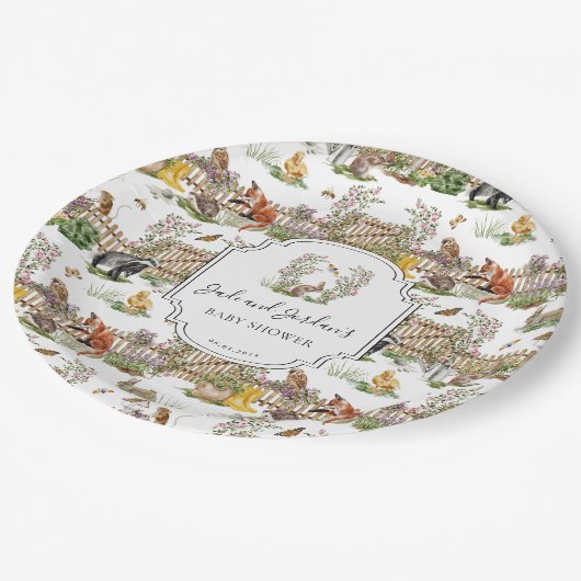 Assiettes En Carton Little Wonders | Baby shower Spring Garden (Angle)