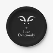 Assiettes En Carton Live Delicieusement Black Phillip (Devant)
