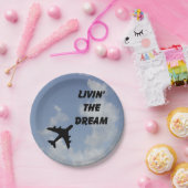 Assiettes En Carton Livin' the Dream plaques en papier (Fête)