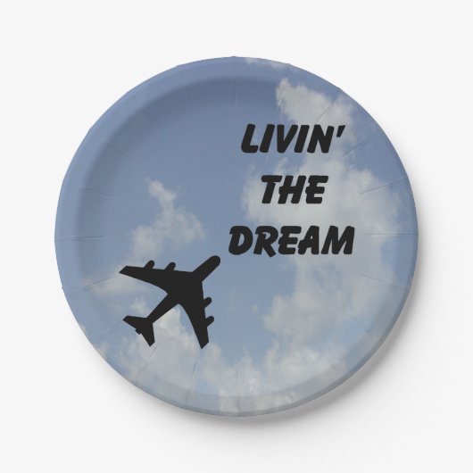 Assiettes En Carton Livin' the Dream plaques en papier (Devant)