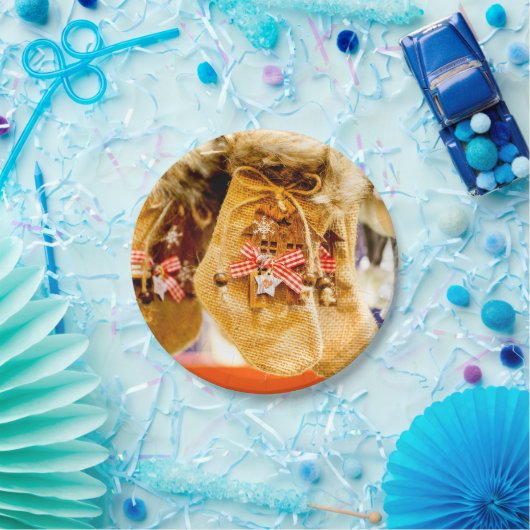 Assiettes En Carton Livraison de Noël de Père Noël (Fête)