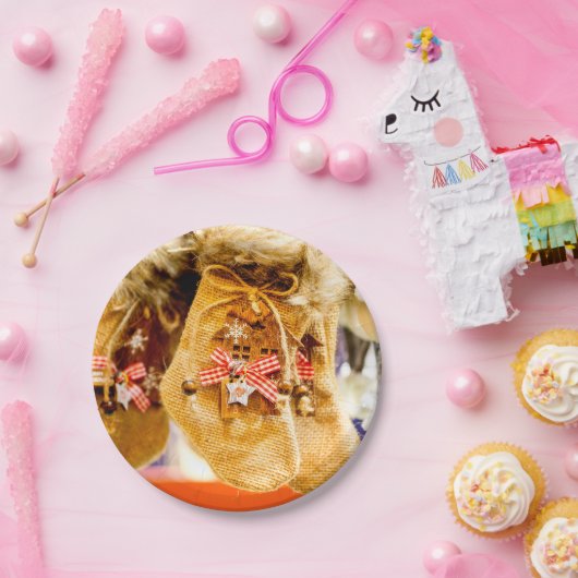 Assiettes En Carton Livraison de Noël de Père Noël (Fête)