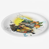 Assiettes En Carton Livraison de soleil Magic Bus (Angle)