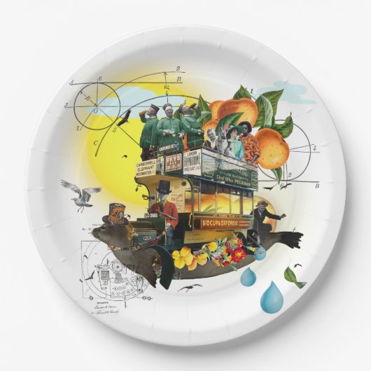 Assiettes En Carton Livraison de soleil Magic Bus (Devant)