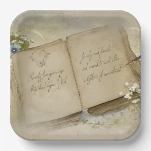 Assiettes En Carton Livre ancien du 75e anniversaire