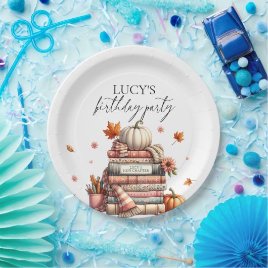 Assiettes En Carton Livre d'automne Chapitre un automne fête d'anniver (Fête)