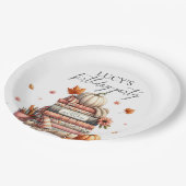 Assiettes En Carton Livre d'automne Chapitre un automne fête d'anniver (Angle)