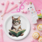 Assiettes En Carton Livre de lecture Cat (Fête)