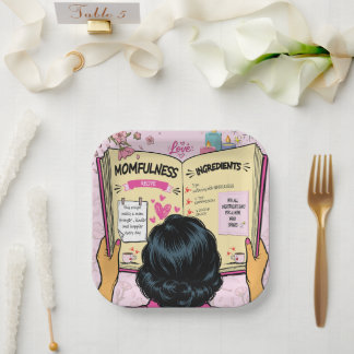 Assiettes En Carton Livre de recettes de Momfulness - Art comique mign