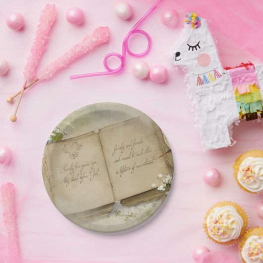 Assiettes En Carton Livre du 75e anniversaire (Fête)