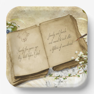 Assiettes En Carton Livre du 75e anniversaire