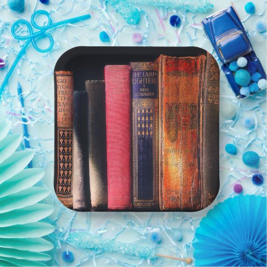 Assiettes En Carton Livres anciens (Fête)