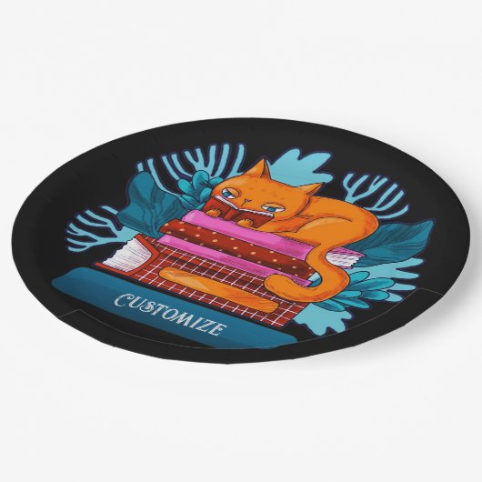 Assiettes En Carton Livres Approuvés pour chats personnalisés (Angle)