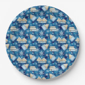 Assiettes En Carton Livres de Noël (Devant)