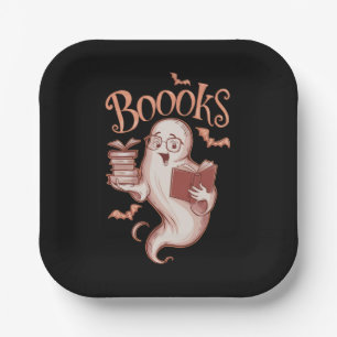 Assiettes En Carton Livres Halloween Bibliothécaire Enseignant Lecteur