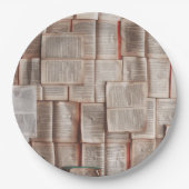 Assiettes En Carton Livres vintages (Devant)