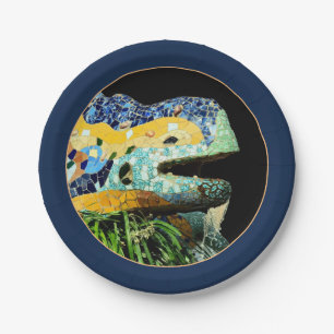 Assiettes En Carton Lizard Barcelona, Catalogne Gaudi - Espagne (Parti