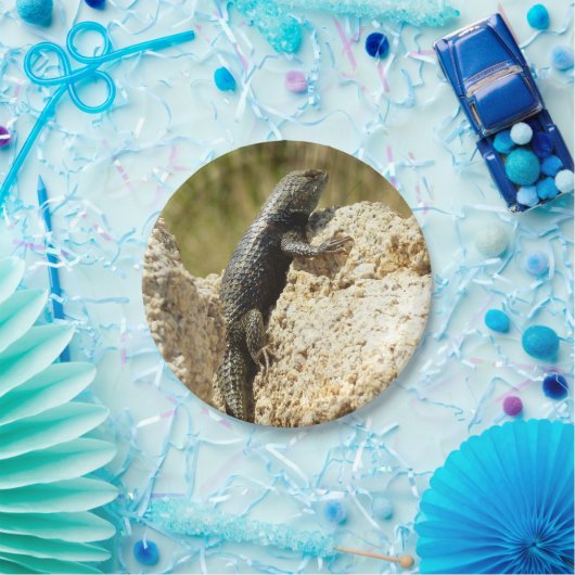 Assiettes En Carton Lizard d'épinette à dos jaune à Joshua Tree (Fête)