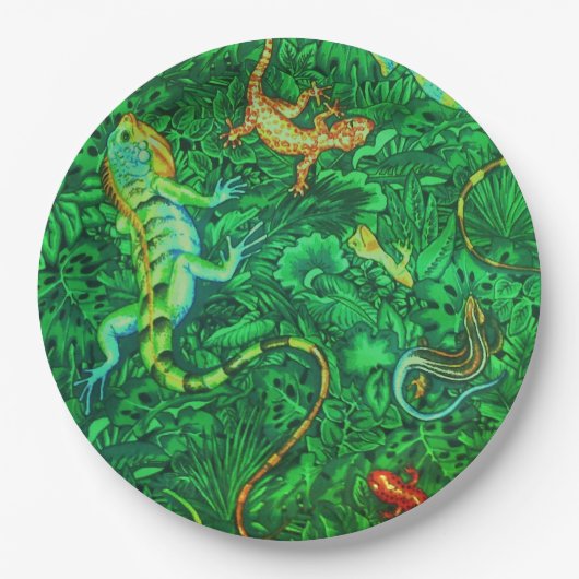Assiettes En Carton Lizards Batik (Devant)