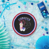 Assiettes En Carton Llama American 4 juillet (Fête)