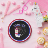 Assiettes En Carton Llama American 4 juillet (Fête)