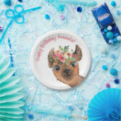 Assiettes En Carton Llama Boho personnalisé (Fête)