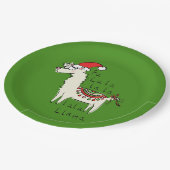 Assiettes En Carton Llama Christmas Enfants mignonne Drôle (Angle)
