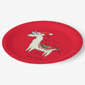 Assiettes En Carton Llama Cute Drôle Noël Vacances (Angle)