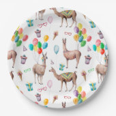 Assiettes En Carton Llama fête d'anniversaire | Plaques de partie pers (Devant)