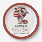 Assiettes En Carton Llama Fiesta Funny Caricature 1er anniversaire (Devant)