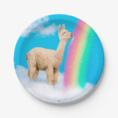 Assiettes En Carton Llama Licking Rainbow (Devant)