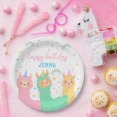 Assiettes En Carton Llama Rainbow et Stars Anniversaire (Fête)