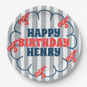 Assiettes En Carton Lobster 1st Birthday Party (Devant)