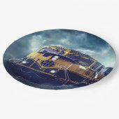 Assiettes En Carton Locomotive du train diesel (Angle)