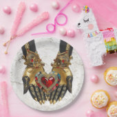 Assiettes En Carton L'offre - Coeur dans les mains (Fête)